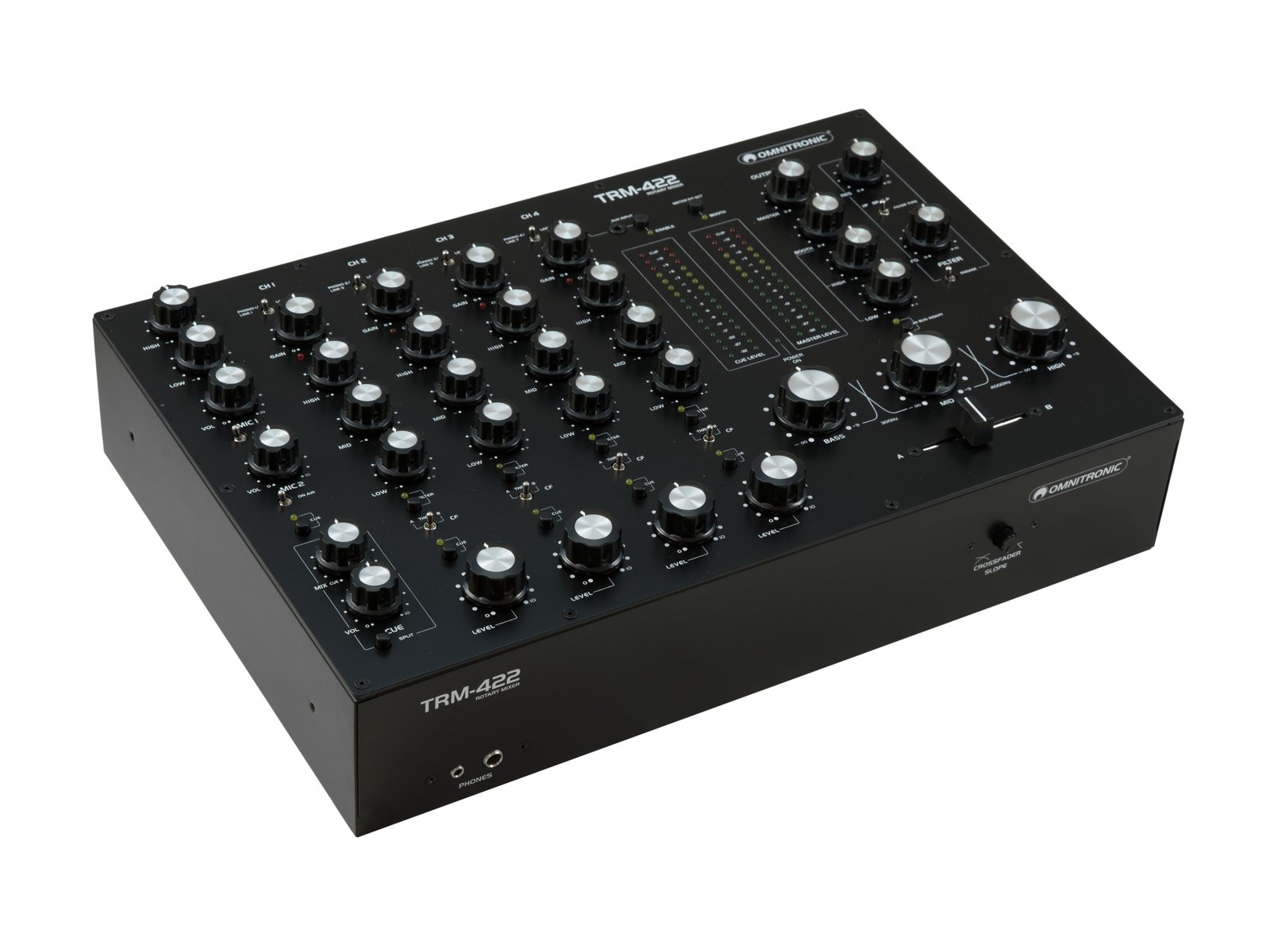 Omnitronic TRM-422, 4-kanálový mixážní pult pro DJe